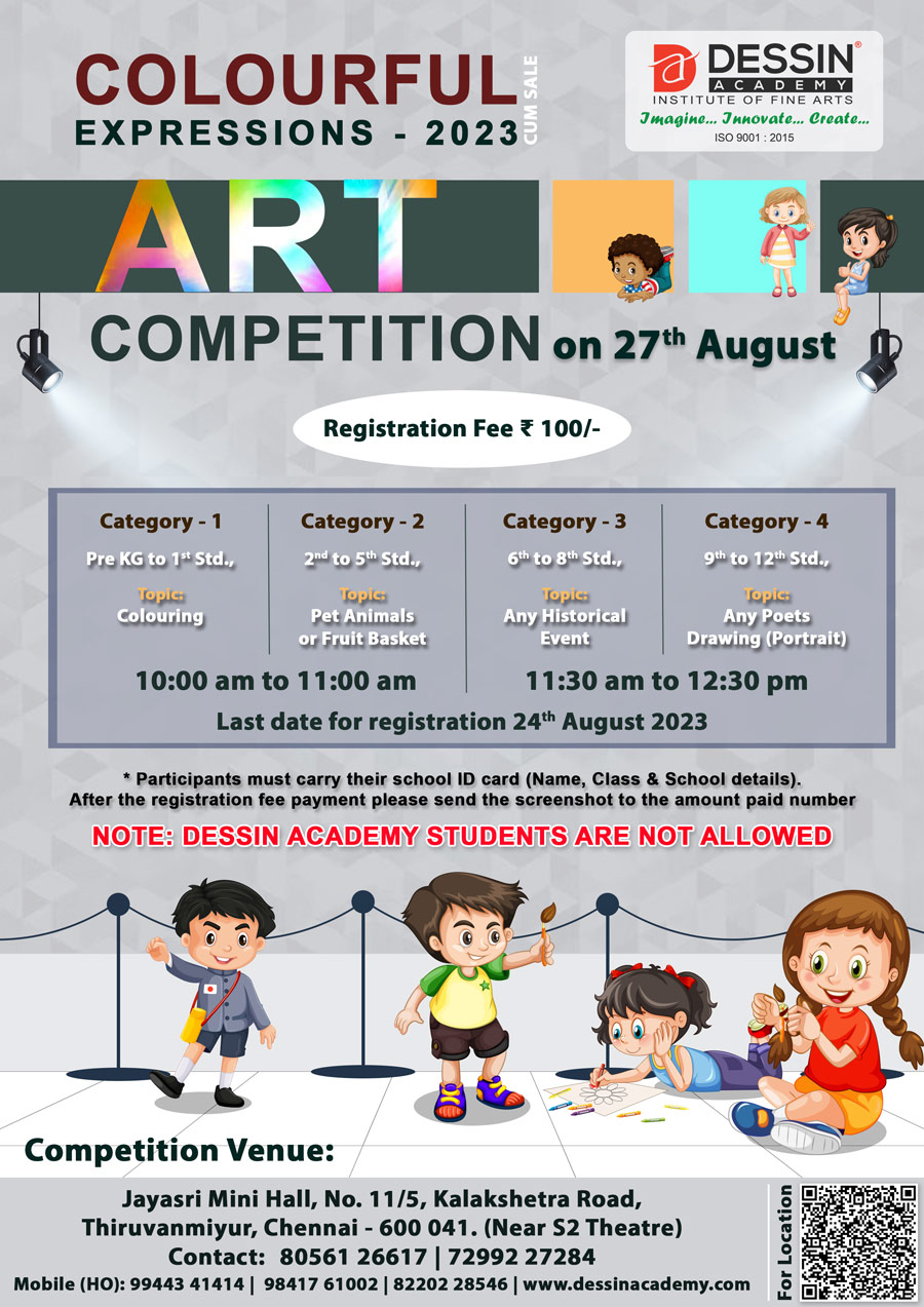Dessin Academy, Painting Competition in ChennaiAdyar and Kotturpuram