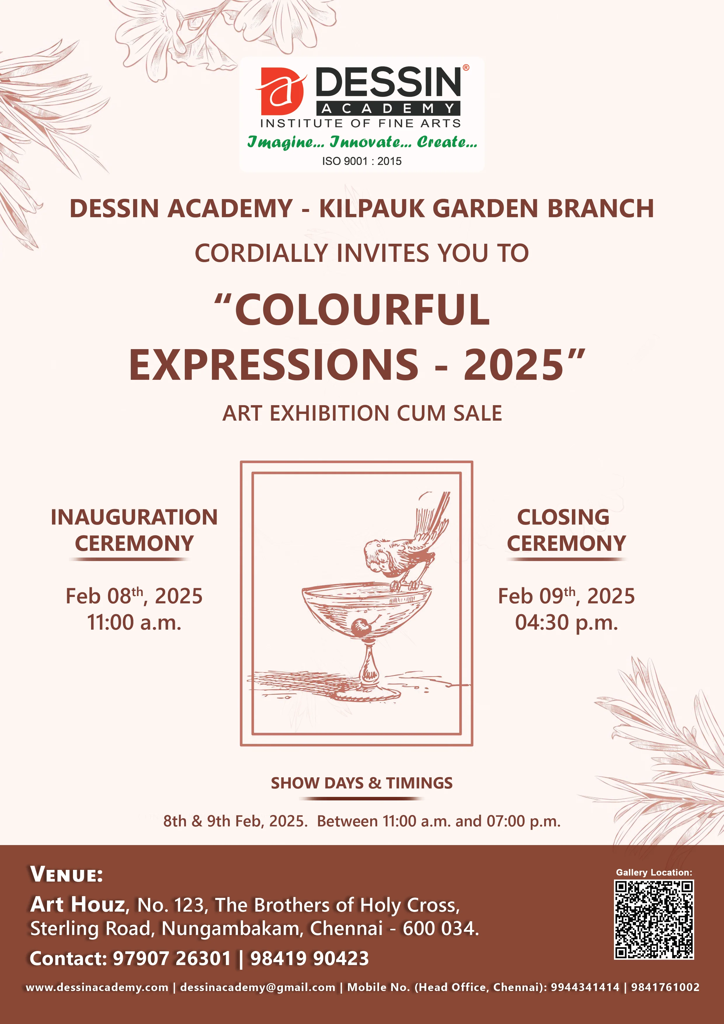Colourful Expressions 2025 - Art Exhibition - Dessin Academy, Kilpauk Garden